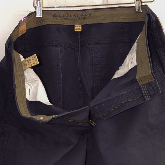 BLUE (NAVY) NWT Men's stretch Canvas pant Legendary Outfitters - Picture 8 of 9